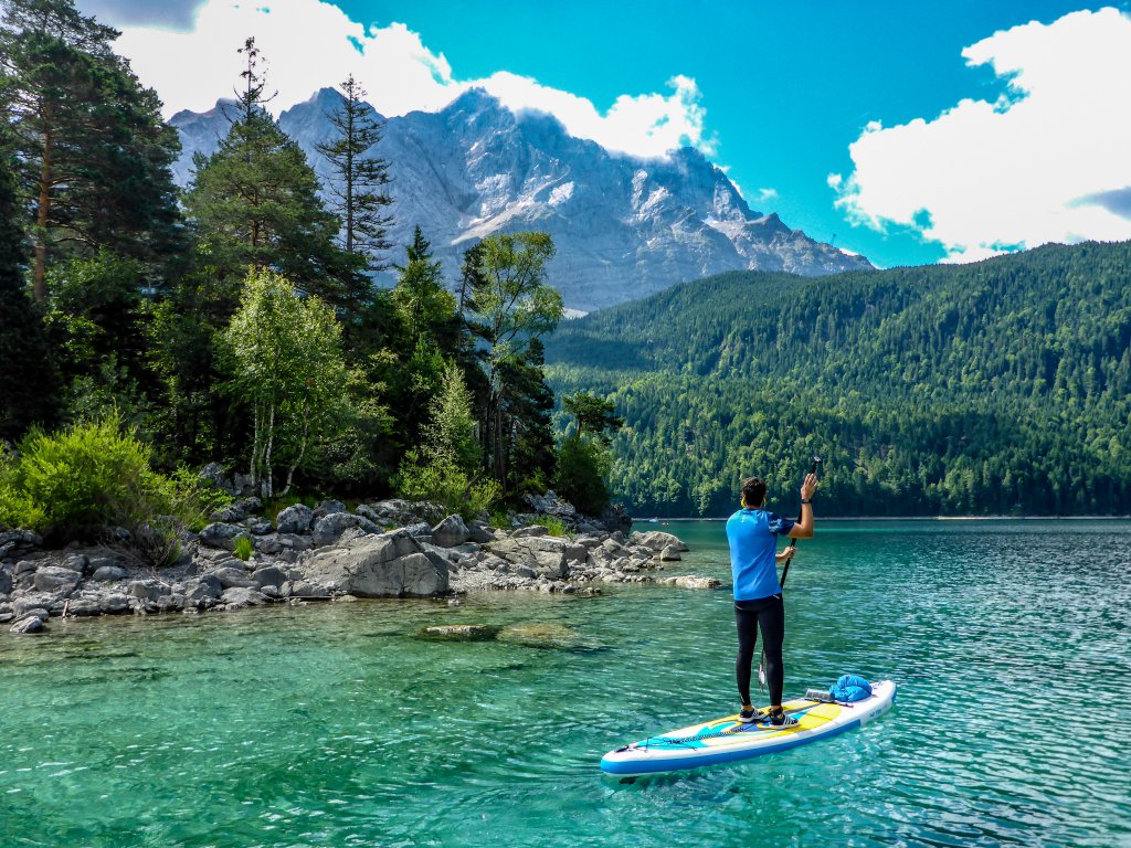 Stand Up Paddling Am Eibsee at Drew Berthiaume blog